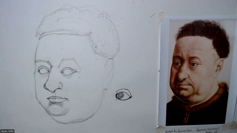 drawing cafe  renaissance face 190126